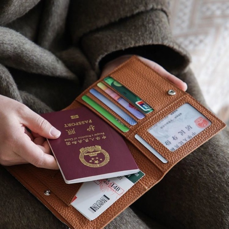 Leather Passport Holder Covers - Index Card Holder ulasan dan harga