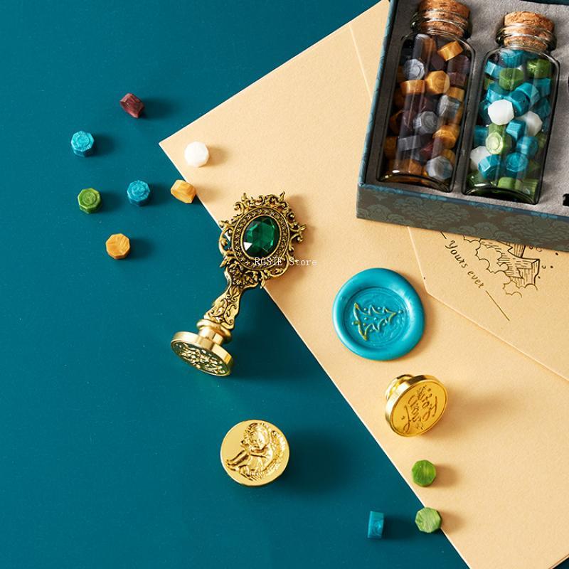 Wax Seal Stamp Set Lacquered S - Wax Seal Stamp Set ulasan dan harga