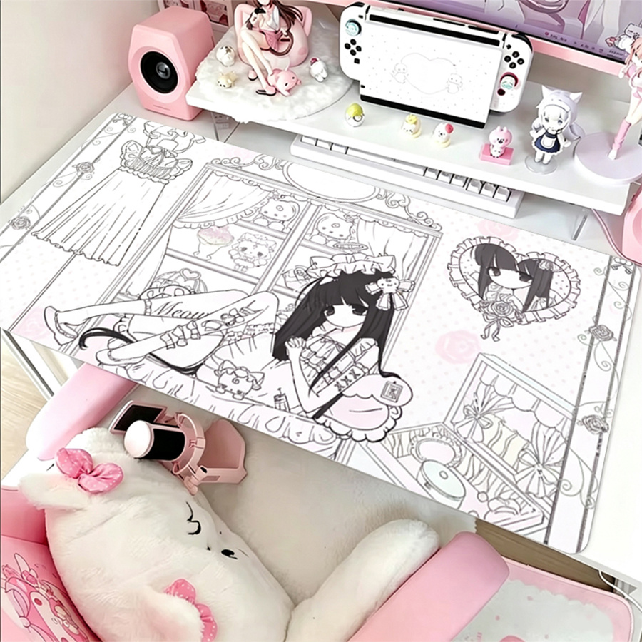 Anime Aesthetics Leather Mouse - Leather Desk Pad ulasan dan harga
