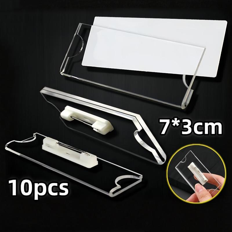 Clear Safety Pin Clip Brooch U - Index Card Holder ulasan dan harga