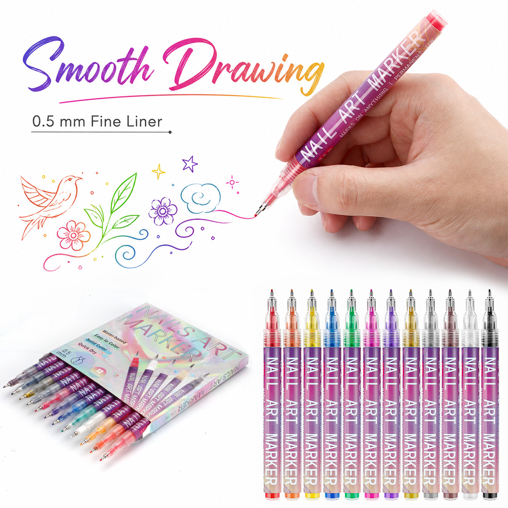 12 Pcs 0.5mm Fine Line Marker  - Copic Marker Sketch ulasan dan harga