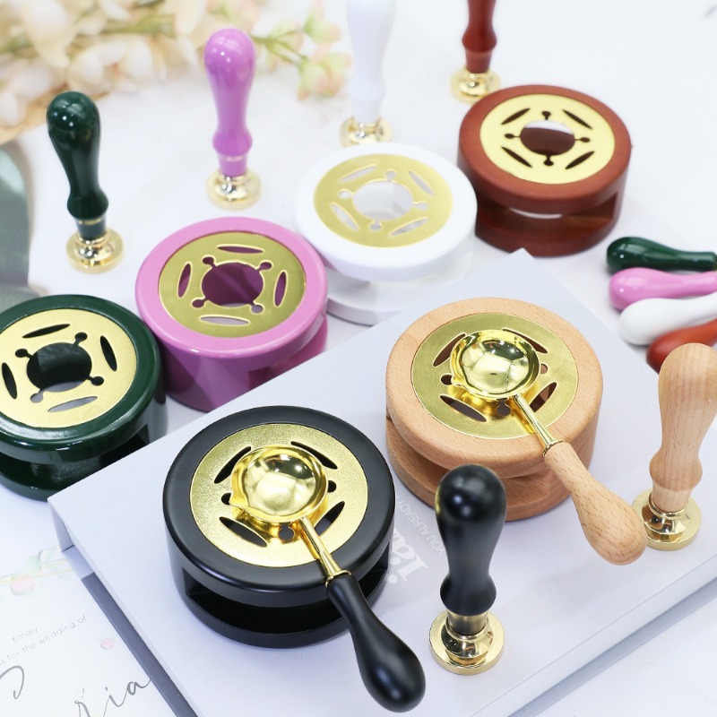 Wax Seal Furnace Kit, Wooden M - Wax Seal Stamp Set ulasan dan harga