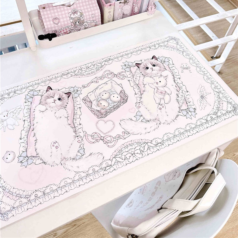 Leather Table Mat Ragdoll Cat  - Leather Desk Pad ulasan dan harga
